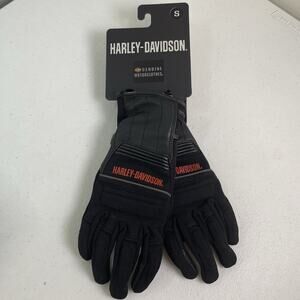 Harley-Davidson Womens Small Quest Leather Waterproof Gauntlet Gloves 98192-22VW